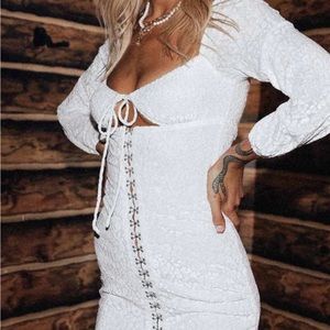 princess polly white cheetah dress